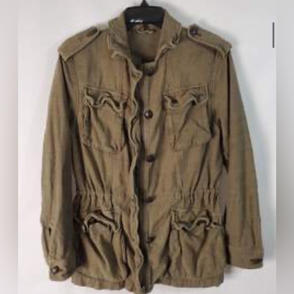 Free People Jacket  Not Your Brothers Surplus Olive (Green) - Picture 4 of 15
